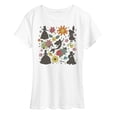 thumbnail image 1 of Disney Princess - Princess Silhouettes Flowers-  Women's Short Sleeve Graphic T-Shirt, 1 of 5