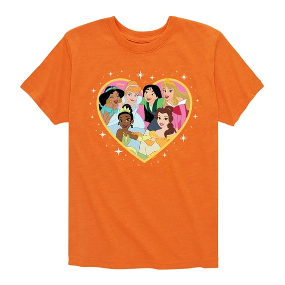 Disney - Princess Group Heart - Toddler and Youth Short Sleeve Graphic T-Shirt