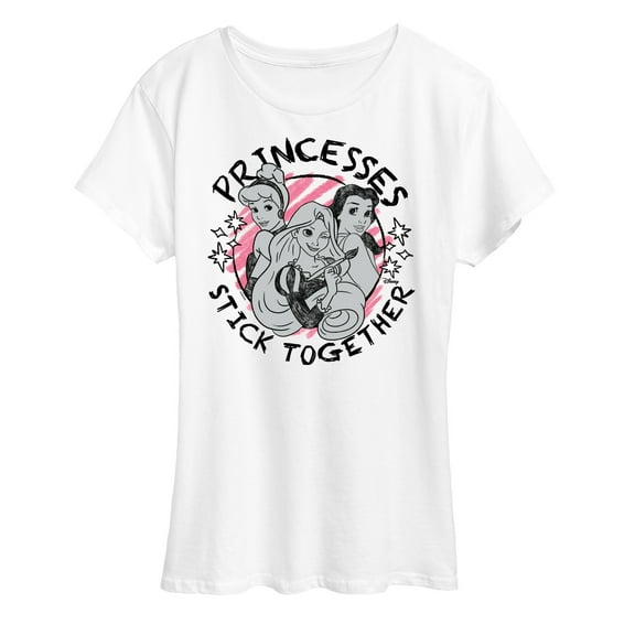 Disney Princess - Princesses Stick Together - Women's Short Sleeve Graphic T-Shirt