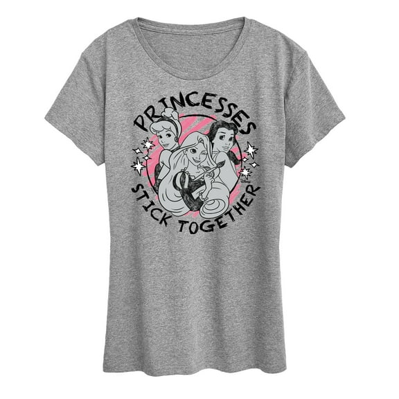 Disney Princess - Princesses Stick Together - Women's Short Sleeve Graphic T-Shirt