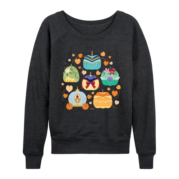 Disney - Princess Pumpkin Grid - Women's French Terry Long Sleeve Pullover