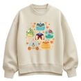thumbnail image 1 of Disney - Princess Pumpkin Grid Oversized Fleece Crew Sweatshirt, 1 of 3