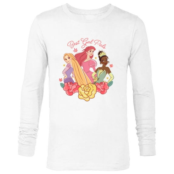 Disney Princess Rapunzel Ariel Tiana Best Gal Pals Valentine - Long Sleeve T-Shirt for Men - Customized-White