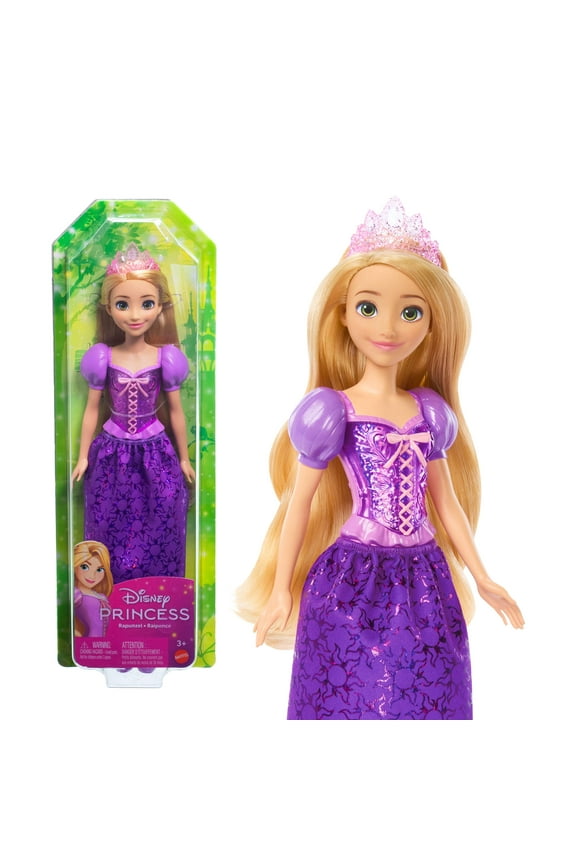 Rapunzel Fashion Doll with Blond Hair, Blue Eyes & Tiara Accessory