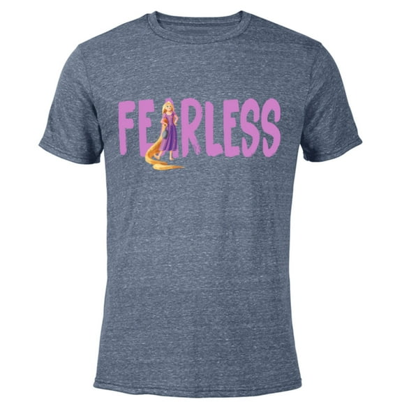 Disney Princess Rapunzel Fearless - Short Sleeve Blended T-Shirt for Adults - Customized-Navy Heather