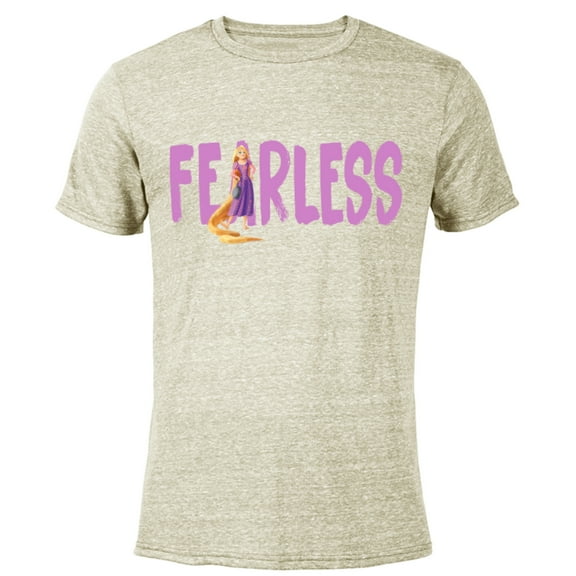 Disney Princess Rapunzel Fearless - Short Sleeve Blended T-Shirt for Adults - Customized-Yellow