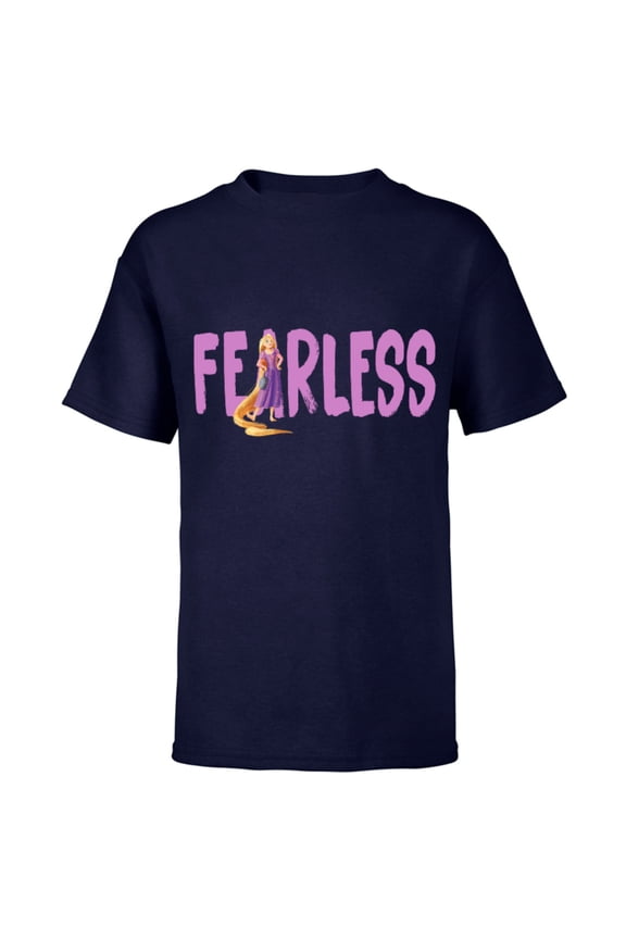 Princess Rapunzel Fearless - Short Sleeve T-Shirt for Kids - Customized-Navy