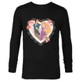 thumbnail image 1 of Disney Princess Rapunzel & Flynn Rider Valentine’s Day Heart - Long Sleeve T-Shirt for Men - Customized-Black, 1 of 5
