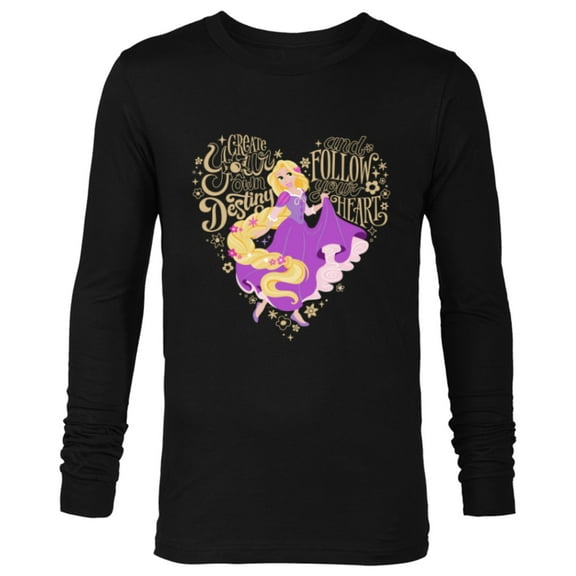 Disney Princess Rapunzel Follow Your Heart - Long Sleeve T-Shirt for Men - Customized-Black