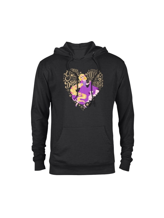 Princess Rapunzel Follow Your Heart - Pullover Hoodie for Adults - Customized-Black