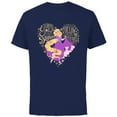 thumbnail image 1 of Disney Princess Rapunzel Follow Your Heart - Short Sleeve Cotton T-Shirt for Adults - Customized-Navy, 1 of 5