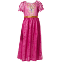 Disney Princess Rapunzel Girls Fantasy Gown Nightgowns Short Sleeve Sleepwear Pink
