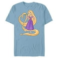 thumbnail image 1 of Disney Princess Rapunzel Heart and Pascal - Short Sleeve Blended T-Shirt for Adults - Customized-Ocean Blue, 1 of 5