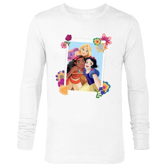 Disney Princess Rapunzel Moana Snow White Polaroid - Long Sleeve T-Shirt for Men - Customized-White