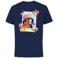 thumbnail image 1 of Disney Princess Rapunzel Moana Snow White Polaroid - Short Sleeve Cotton T-Shirt for Adults - Customized-Navy, 1 of 5