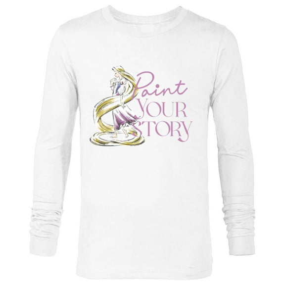Disney Princess Rapunzel Paint Your Story - Long Sleeve T-Shirt for Men - Customized-White