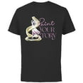 thumbnail image 1 of Disney Princess Rapunzel Paint Your Story - Short Sleeve Cotton T-Shirt for Adults - Customized-Black, 1 of 5