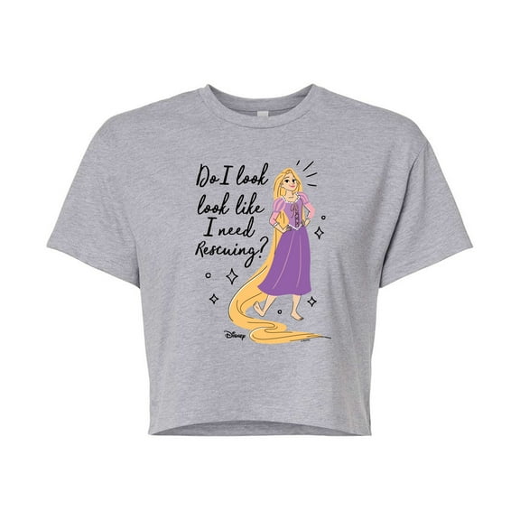 Disney Princess - Rapunzel Rescuing - Junior's Cropped T-Shirt