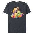 thumbnail image 1 of Disney Princess Rapunzel Snow White Tiana Spring Easter Eggs - Short Sleeve Blended T-Shirt for Adults - Customized-Navy Heather, 1 of 5