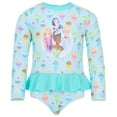 thumbnail image 1 of Disney Princess Rapunzel Snow White Tiana UPF 50+ One Piece Bathing Suit Infant to Little Kid, 1 of 5