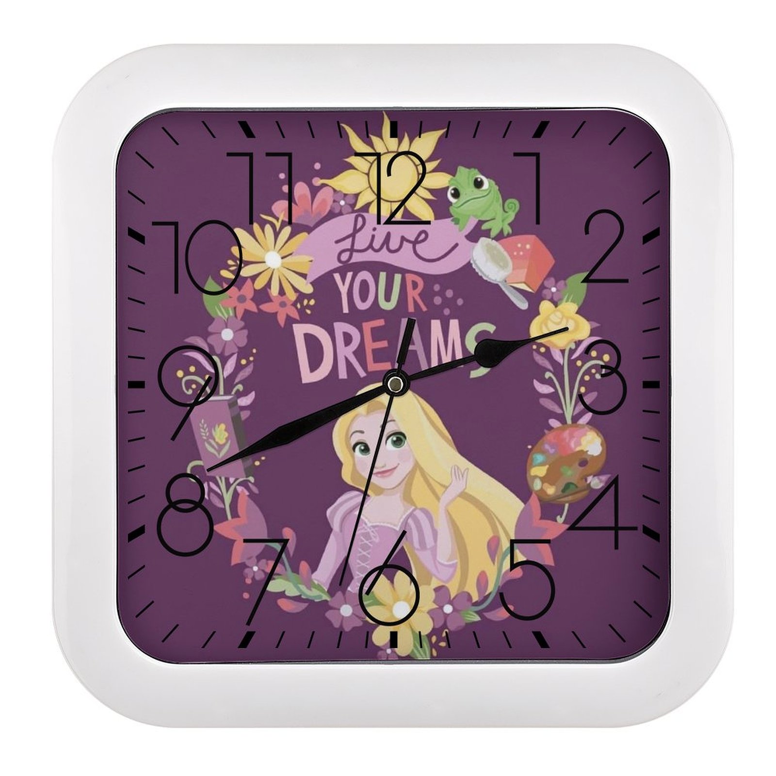 Disney Princess Rapunzel Square wall clock battery operated decorative ...