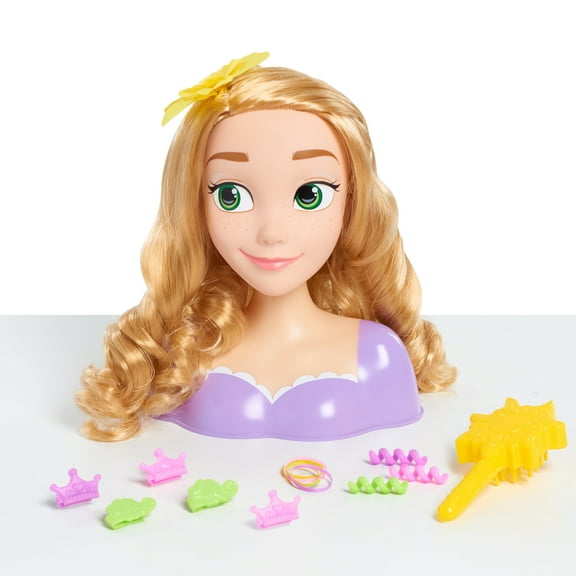 Disney Princess Rapunzel Styling Head, 14-pieces, Officially Licensed Kids Toys for Ages 3 Up, Gifts and Presents