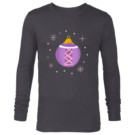 Disney Princess Rapunzel Tangled Holiday Christmas Ornament - Long Sleeve T-Shirt for Men - Customized-Charcoal Heather