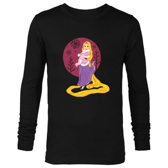 Disney Princess Rapunzel Tangled Winter Holiday Christmas - Long Sleeve T-Shirt for Men - Customized-Black