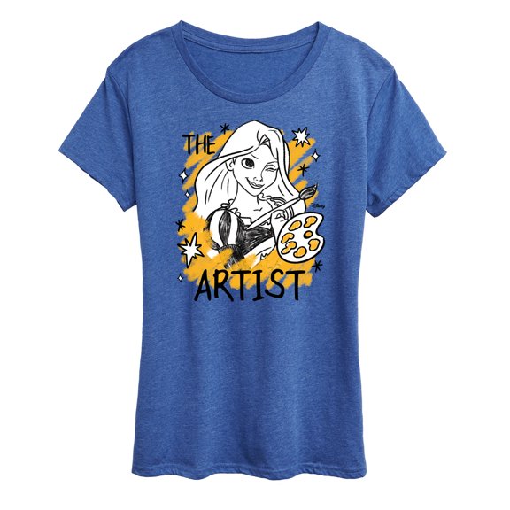 Disney Princess - Rapunzel The Artist - Women's Short Sleeve Graphic T-Shirt