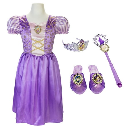 Disney Princess Rapunzel Tiara to Toe Dress Up Set, Includes 5 Pieces, Girls (4-6X)