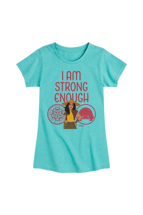 - Raya I Am Strong Enough - Girls Fitted Short Sleeve T-Shirt