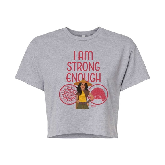 Disney Princess - Raya I Am Strong Enough - Junior's Cropped T-Shirt