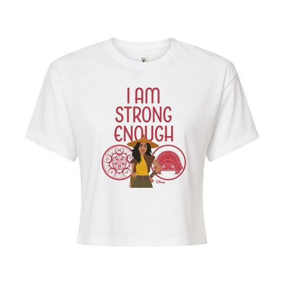 Disney Princess - Raya I Am Strong Enough - Junior's Cropped T-Shirt