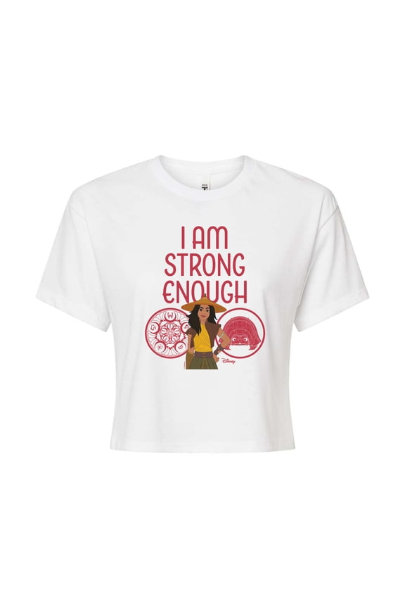 - Raya I Am Strong Enough - Junior's Cropped T-Shirt
