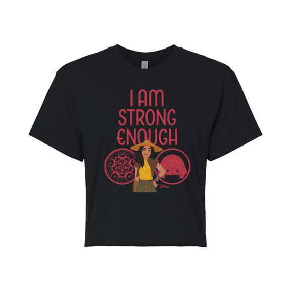 Disney Princess - Raya I Am Strong Enough - Junior's Cropped T-Shirt