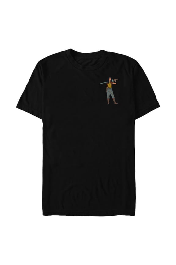 Princess Raya Small Pose - Short Sleeve Blended T-Shirt for Adults - Customized-Black