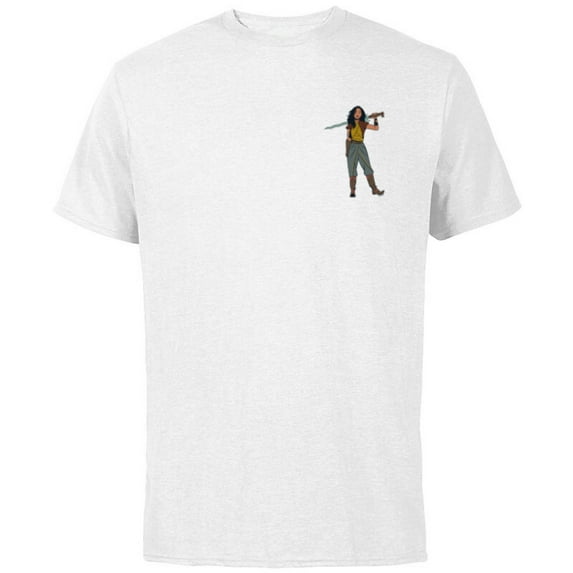 Disney Princess Raya Small Pose - Short Sleeve Cotton T-Shirt for Adults - Customized-White