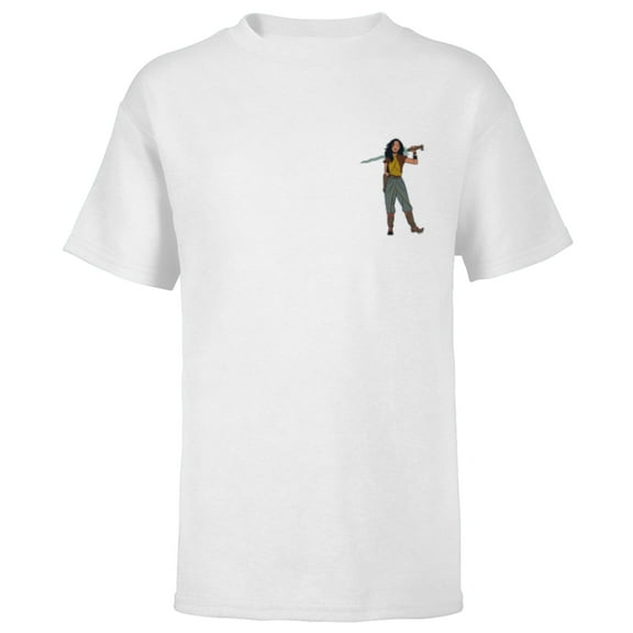 Disney Princess Raya Small Pose - Short Sleeve T-Shirt for Kids - Customized-White