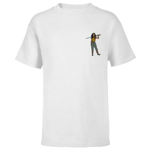 Disney Princess Raya Small Pose - Short Sleeve T-Shirt for Kids - Customized-White