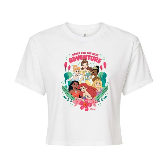 Disney Princess - Ready For Next Adventure Group - Junior's Cropped T-Shirt