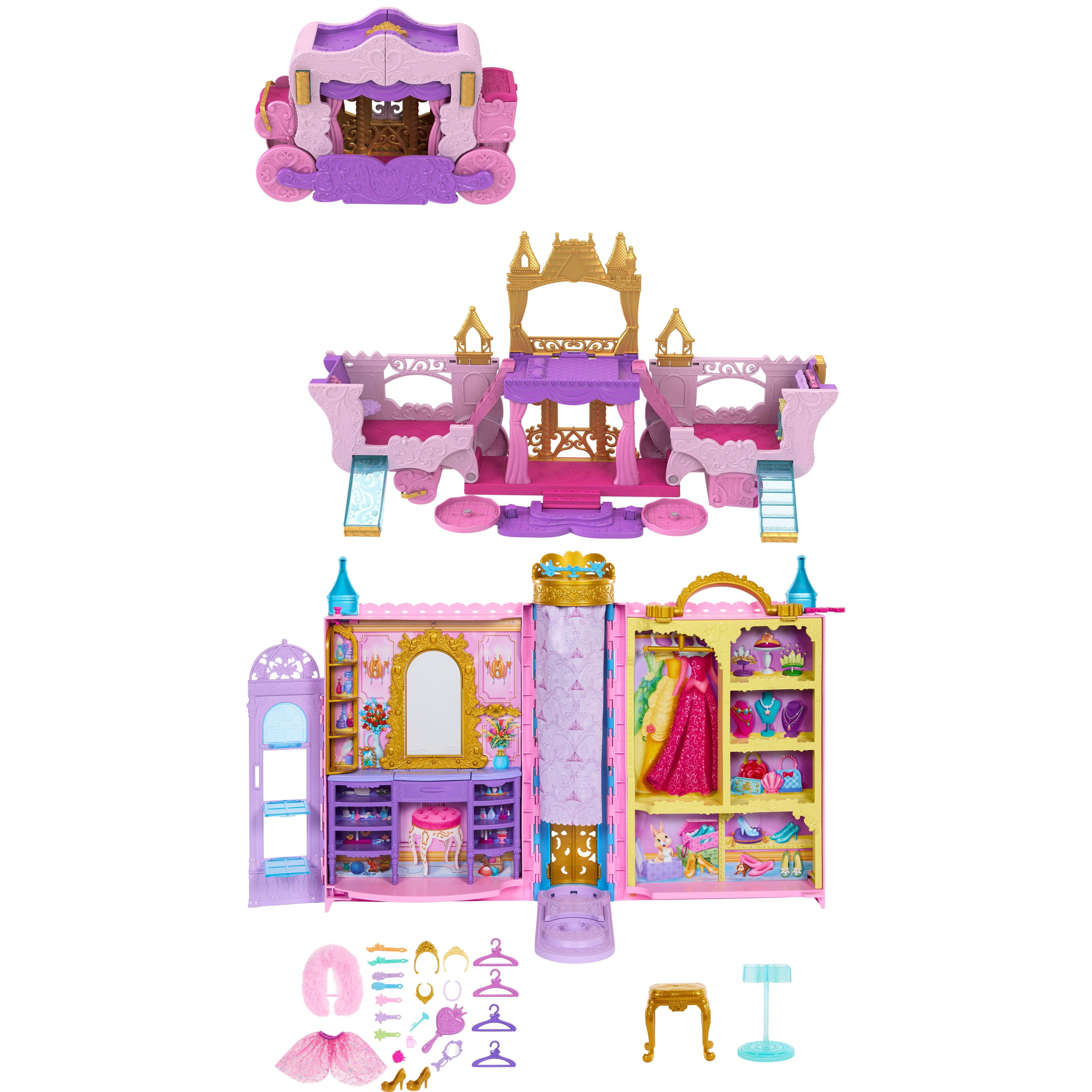 Disney Princess Ready for the Ball Closet Playset & Carriage to Castle Playset, for Girls Ages 3+
