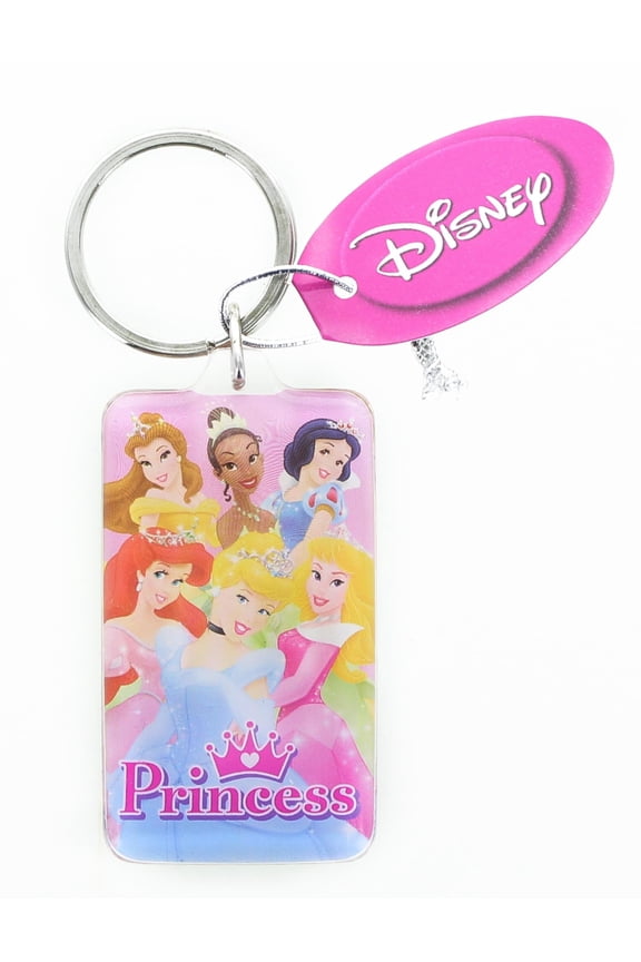 Princess Rectangular Lucite Key Ring