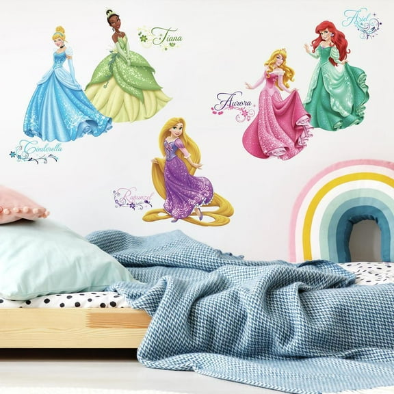 Disney Princess Royal Debut Wall Decals with Glitter