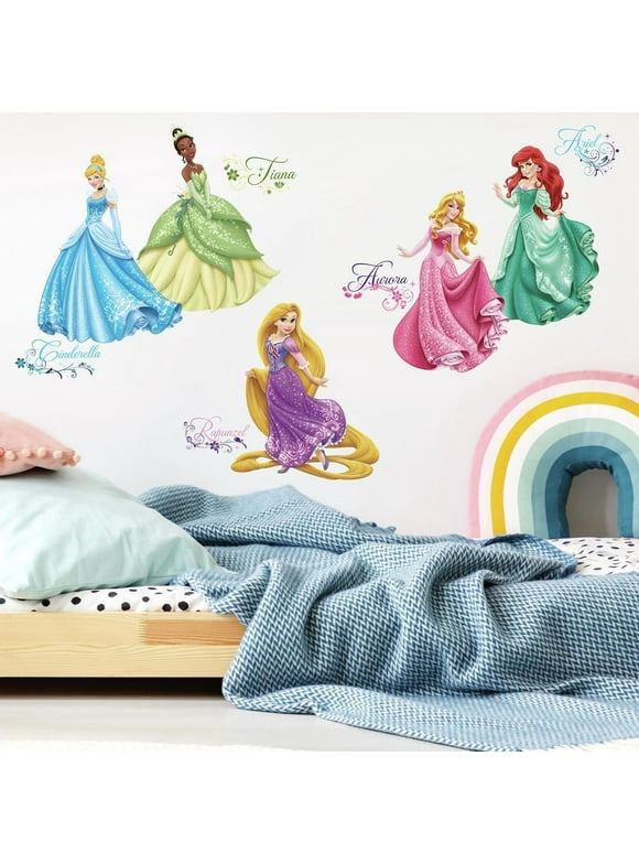 Disney Princess Royal Debut Wall Decals with Glitter