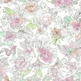 thumbnail image 1 of Disney Princess Royal Floral Peel and Stick Wallpaper, 1 of 7