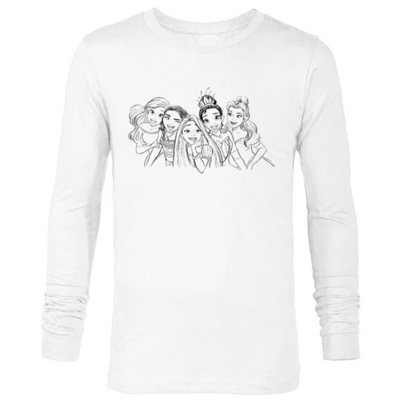 Disney Princess Royal Pals Coloring Book - Long Sleeve T-Shirt for Men - Customized-White