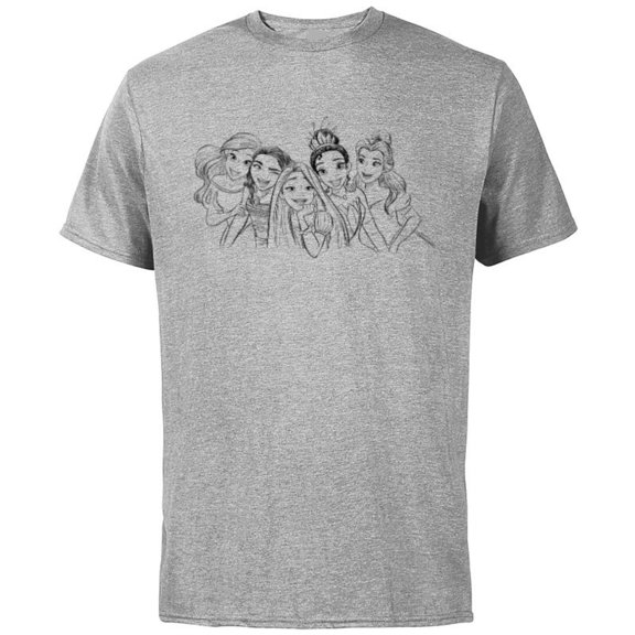 Disney Princess Royal Pals Coloring Book - Short Sleeve Cotton T-Shirt for Adults - Customized-Athletic Heather