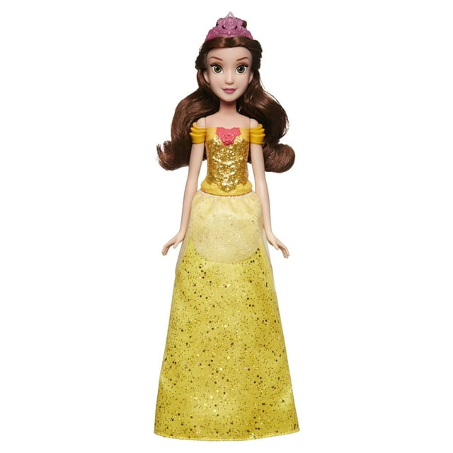 Disney Princess Royal Shimmer Belle with Sparkly Skirt, Includes Tiara and Shoes
