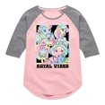 thumbnail image 1 of Disney Princess - Royal Vibes - Toddler & Youth Girls Raglan Graphic T-Shirt, 1 of 5