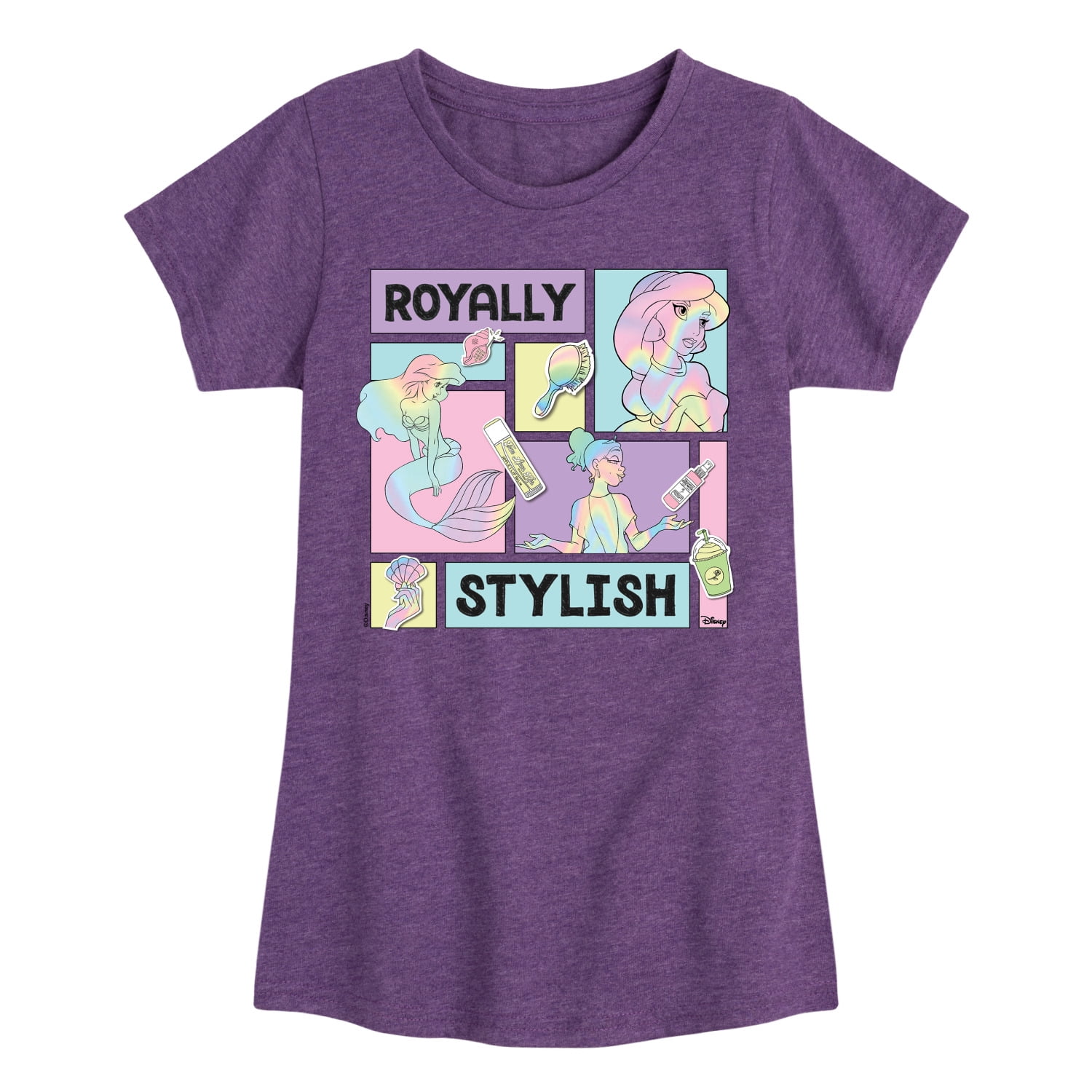 Disney Princess - Royally Stylish - Toddler & Youth Girls Short Sleeve ...
